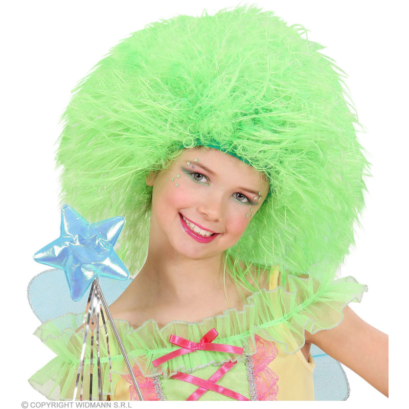 Fairy wig neon green paruka-izpurusi-neona-zala-widmann-6276g