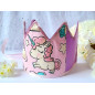 Fabric crown Unicorn, pink auduma-kronis-vienradzis-roza-ditte-party-decorations-MP47