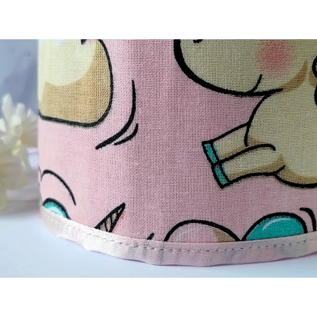 Fabric crown Unicorn, pink