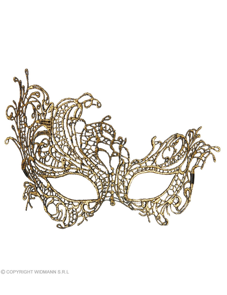 Venēcijas mežģīņu acu maska antīka zelta