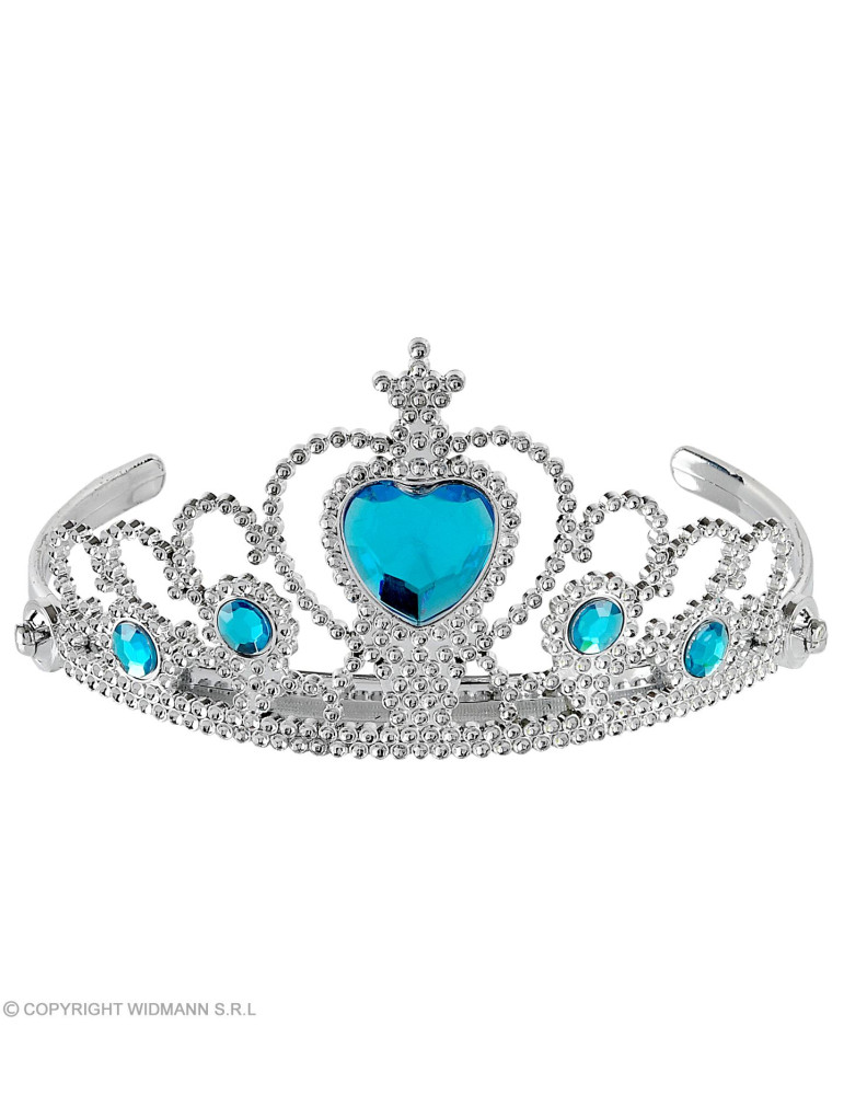 Silver Tiara with turquoise gems