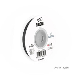 Satīna lente melna 6mm, 23m
