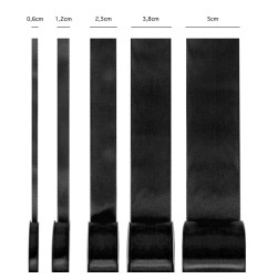 Satīna lente melna 12mm, 23m