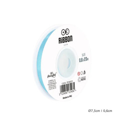 Satin ribbon light blue 6mm, 23m
