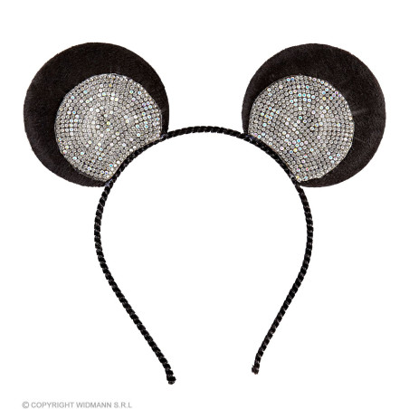 Hair hoop Mouse ears, silver