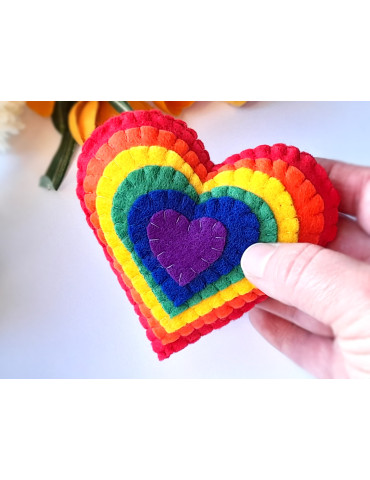 Ornament Rainbow heart