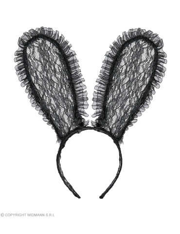 Bunny ears black lace
