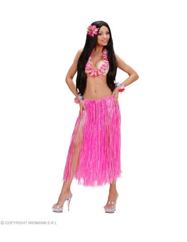 Hawaiian skirt pink, 75 cm