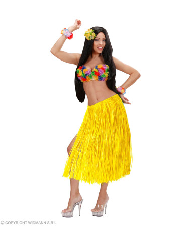 Hawaiian skirt yellow, 75 cm