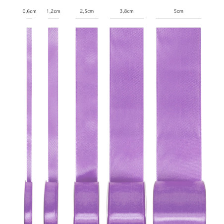 Satin ribbon lilac 25mm, 23m