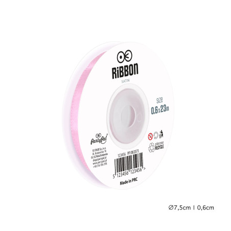 Satin ribbon heavenly lilac 6mm, 23m