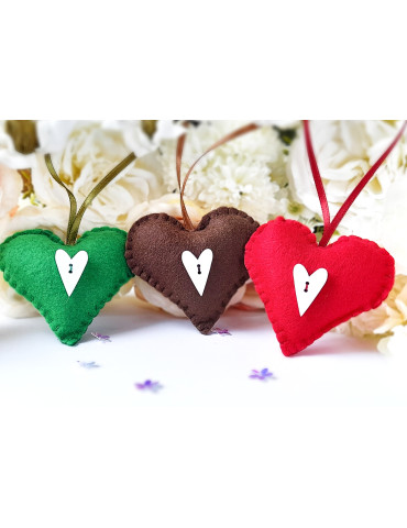 Heart with wooden ornament