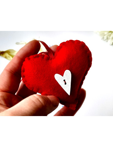 Heart with wooden ornament