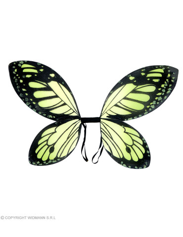 Spārni tauriņa melni-zaļi, 66x38 cm
