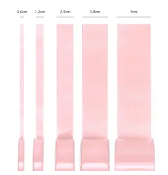 Satin ribbon light pink 50mm, 23m