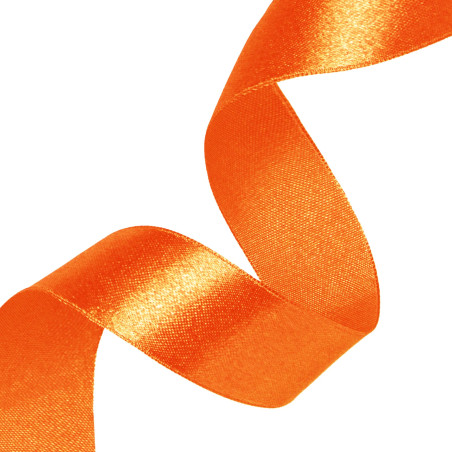 Satin ribbon neon orange 50mm, 23m