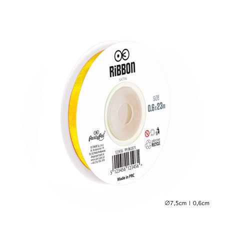 Satin ribbon honey 6mm, 23m