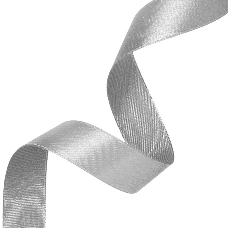 Satin ribbon gray 38mm, 23m satin-ribbon-gray-partypal-146859
