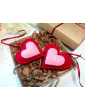 Heart with beads in a gift box