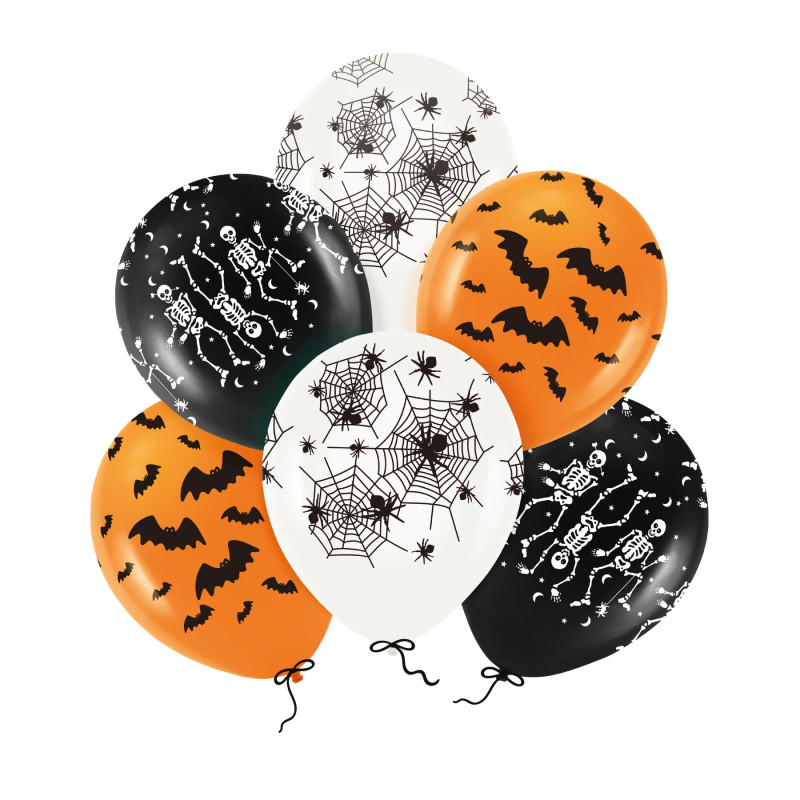 Baloni Helovīns mix 30 cm, 6 gab. baloni-helovins-mix-30cm-6gab.-partypal-400642