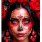 copy of Face jewels - Dia de los muertos red & black