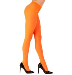 Tights women's 40 den neon orange UV glow, M-XL