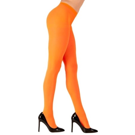Tights women's 40 den neon orange UV glow, M-XL