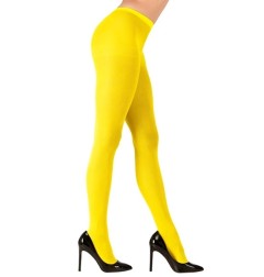 Tights women's 40 den neon yellow UV glow, M-XL