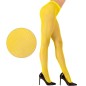 Fishnet tights neon yelleow UV glow, standard Neon yellow fluorescent fishnet tights, standard size, women's costume and party accessory
