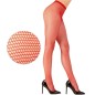 Fishnet tights red, M-XL Red fishnet tights, size M–XL, women's mesh pattern tights for parties and costumes