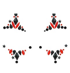 Face crystals and sticker for Harley themed party