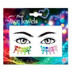 Crystal face sticker Rainbow in a package