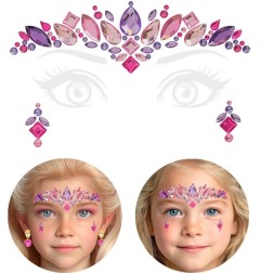 Crystal face sticker for a princess character