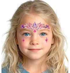 Kristālu sejas uzlīme Princese rozā toņos