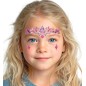 Crystal face sticker for a princess image in pink tones