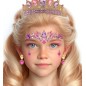 Crystal face sticker for a princess image in pink tones