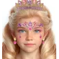 Kristālu sejas uzlīme princeses tēlam rozā toņos