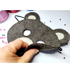 Bear mask Ditte – felt party mask for children