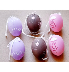 Plastic eggs, 6 pcs.