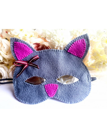 Sejas maska Kaķis ar dekoru