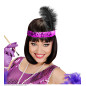 Purple feathered headband