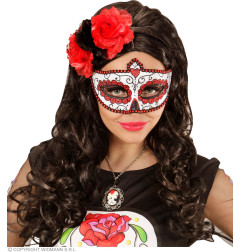 Day of the dead mask red
