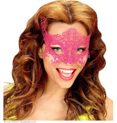 Venetian lace eye mask pink