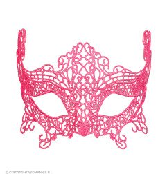 Venetian lace eye mask pink