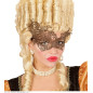 Venēcijas mežģīņu acu maska antīka zelta