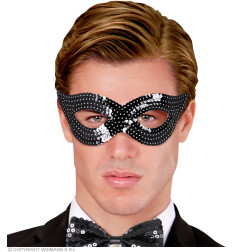 Eye mask black with sequins