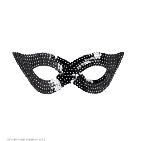 Eye mask black with sequins