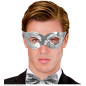 Eye mask silver with sequins