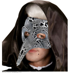 Venetian mask black and white with nose