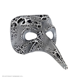 Venetian mask black and white with nose
